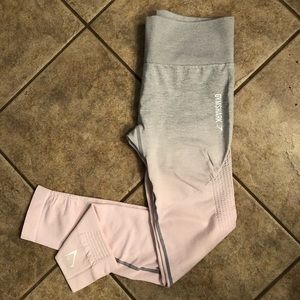 Gymshark Pink/Grey Ombré Leggings